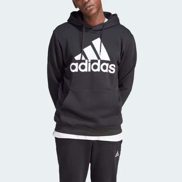 adidas Essentials Fleece Big Logo Hoodie 'Black', black