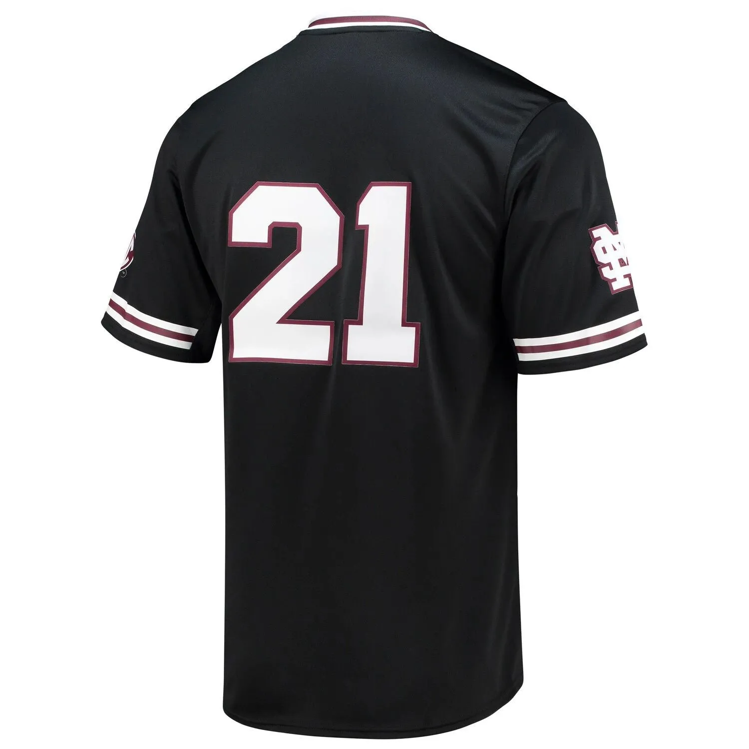 adidas Men's Mississippi State Bulldogs Black V-Neck Baseball Jersey
