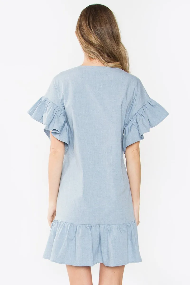 Astin Ruffle Shift Dress