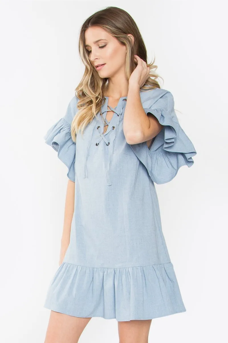 Astin Ruffle Shift Dress