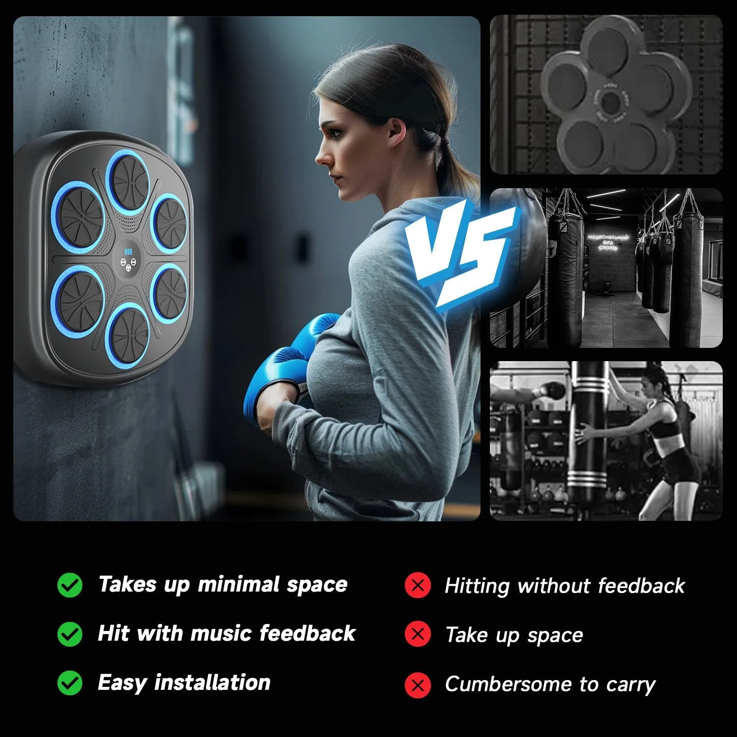 BeatForce Training Machine with Boxing Gloves