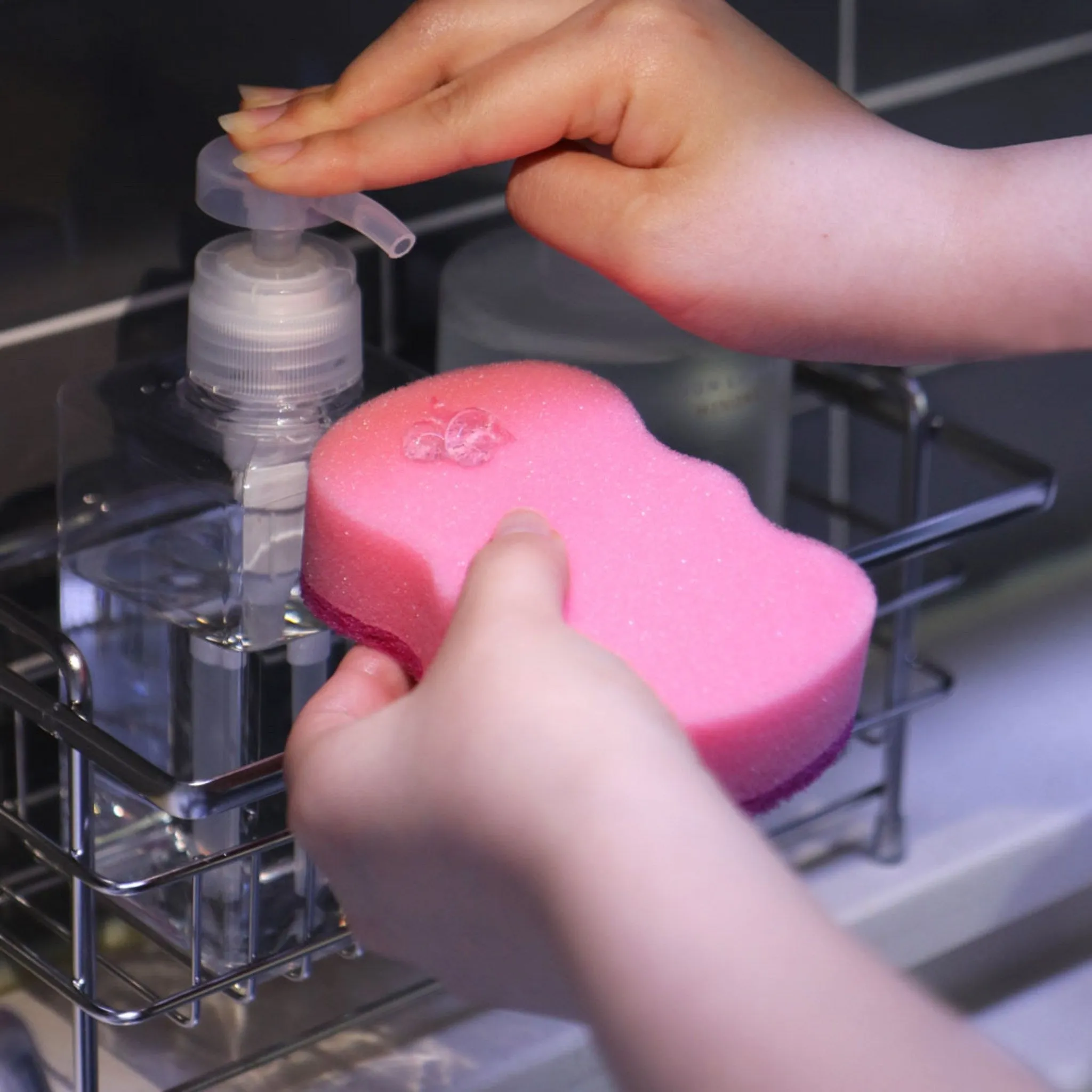 Comet Dual-Sided Sponge Scrubber Mix Pack Blue 4p   Pink 4p Set, 1 Set - 🏆 #71 - Kitchen Essentials - Best of December
