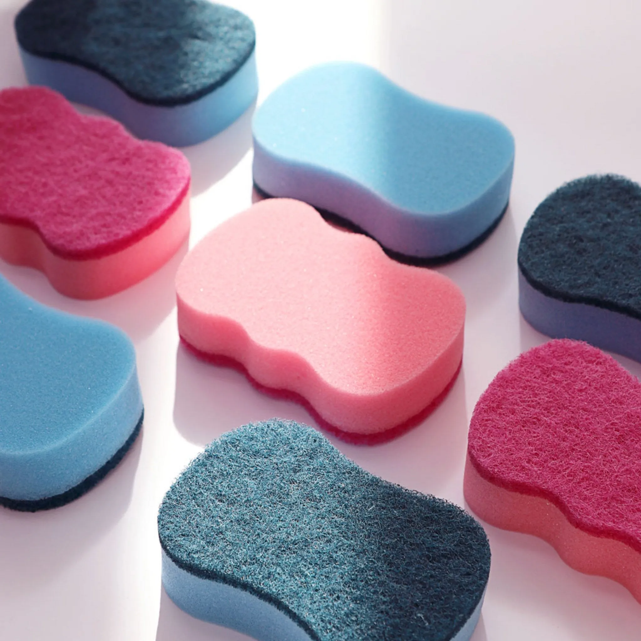 Comet Dual-Sided Sponge Scrubber Mix Pack Blue 4p   Pink 4p Set, 1 Set - 🏆 #71 - Kitchen Essentials - Best of December