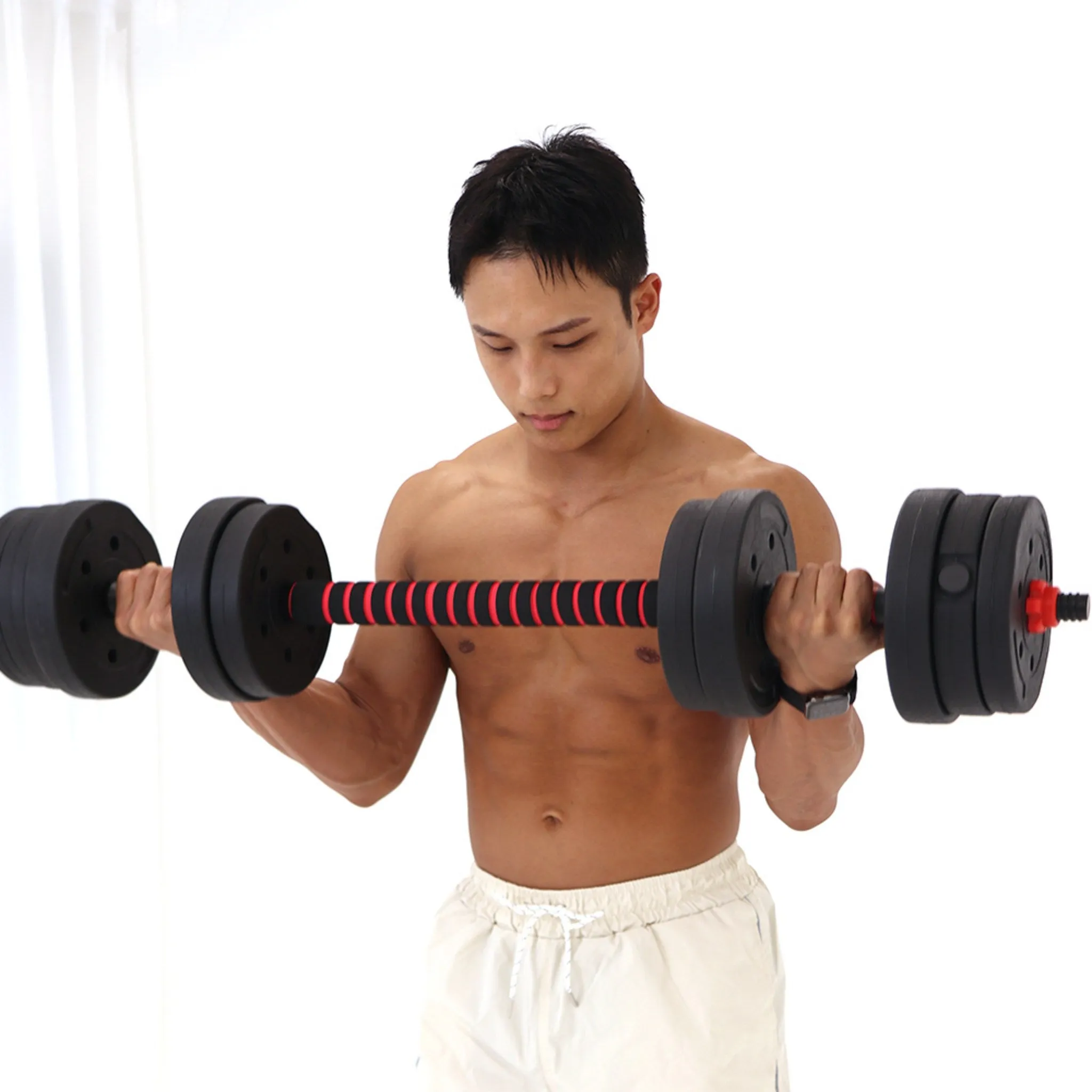 Igo Well Premium Adjustable Dumbbell Barbell Set, 20kg, 1 Set - Shoulders - 🏆 #10 - Sports/Outdoor - Best of December