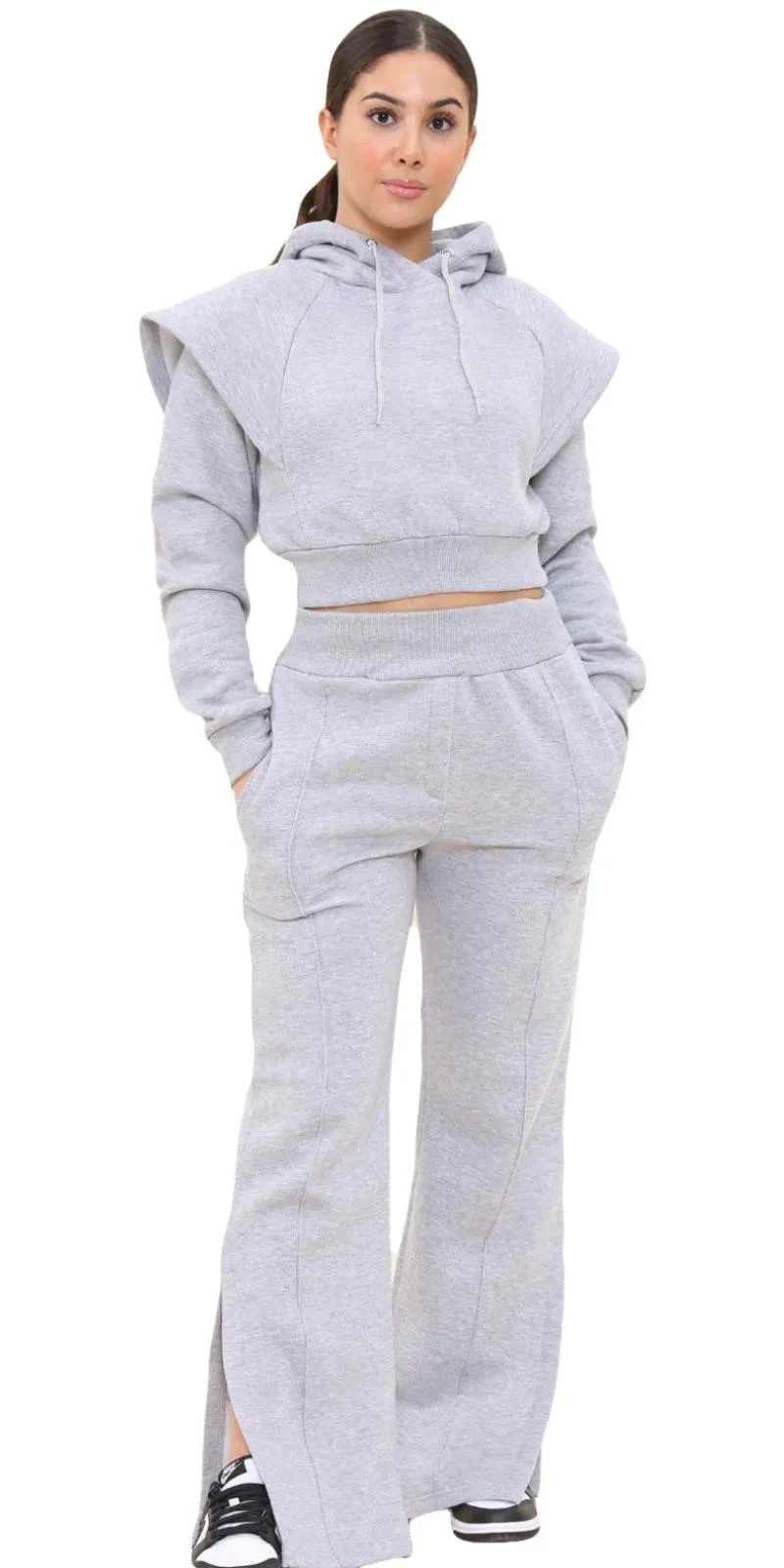 Ladies Crop Jogging Tracksuit