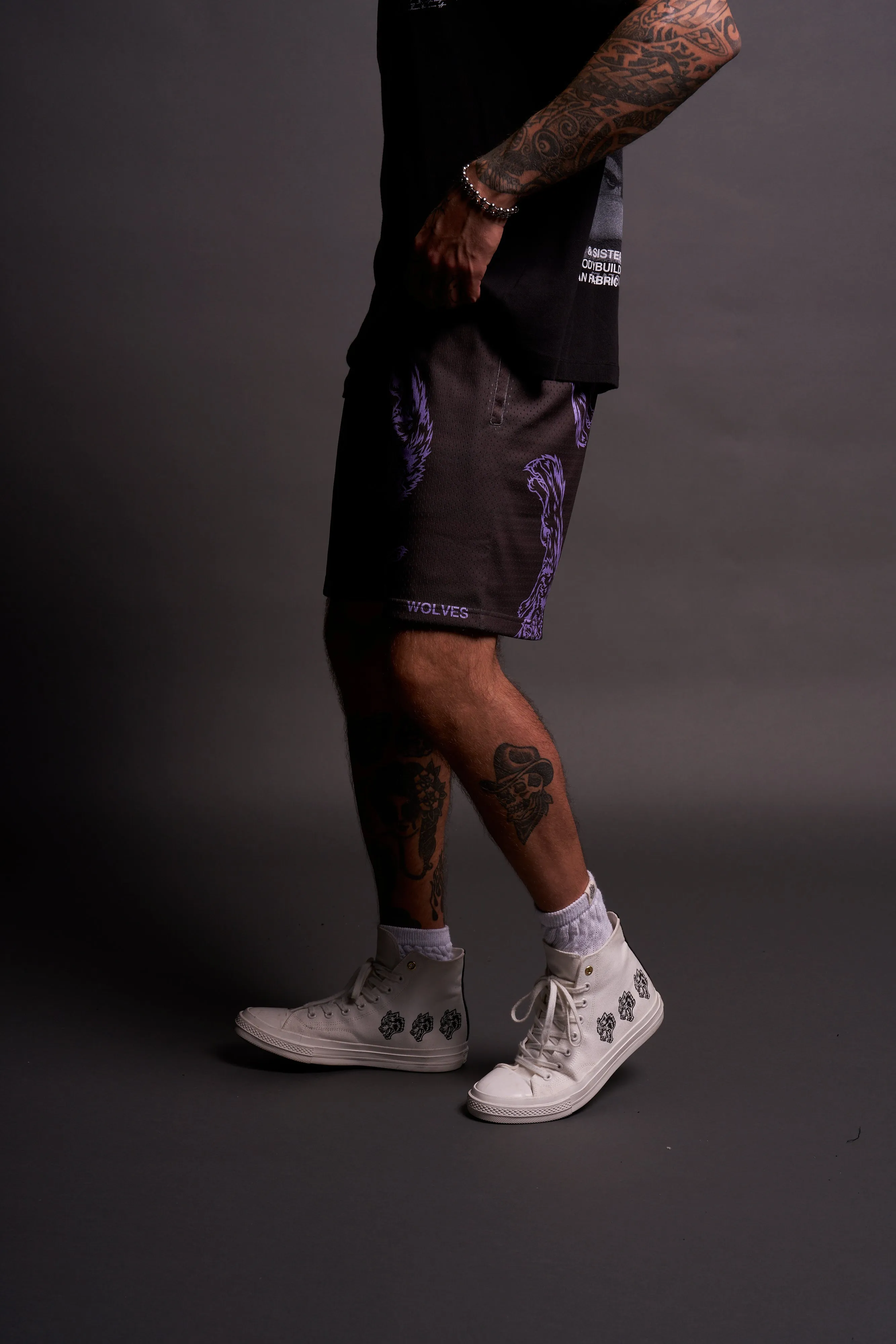 Leap Of Faith Mesh Shorts in Wolf Gray