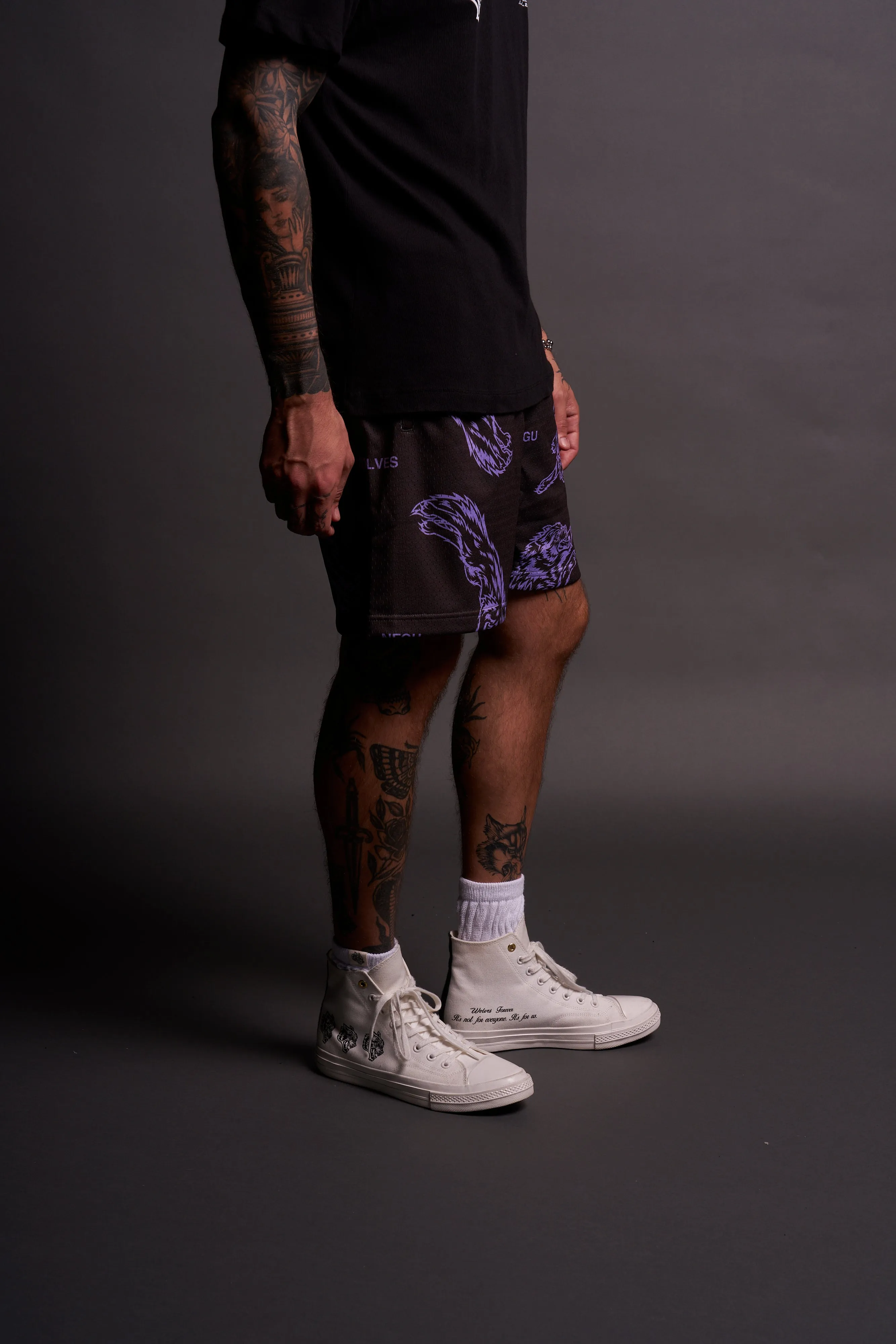 Leap Of Faith Mesh Shorts in Wolf Gray