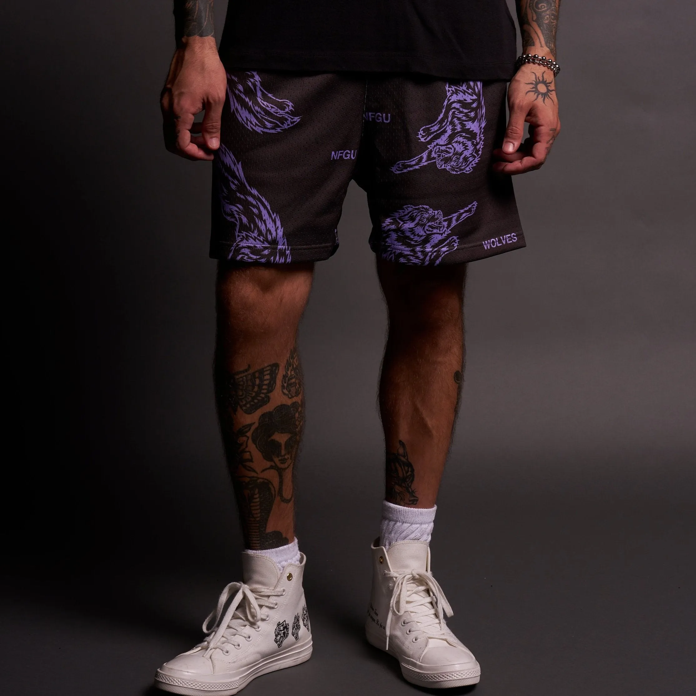 Leap Of Faith Mesh Shorts in Wolf Gray
