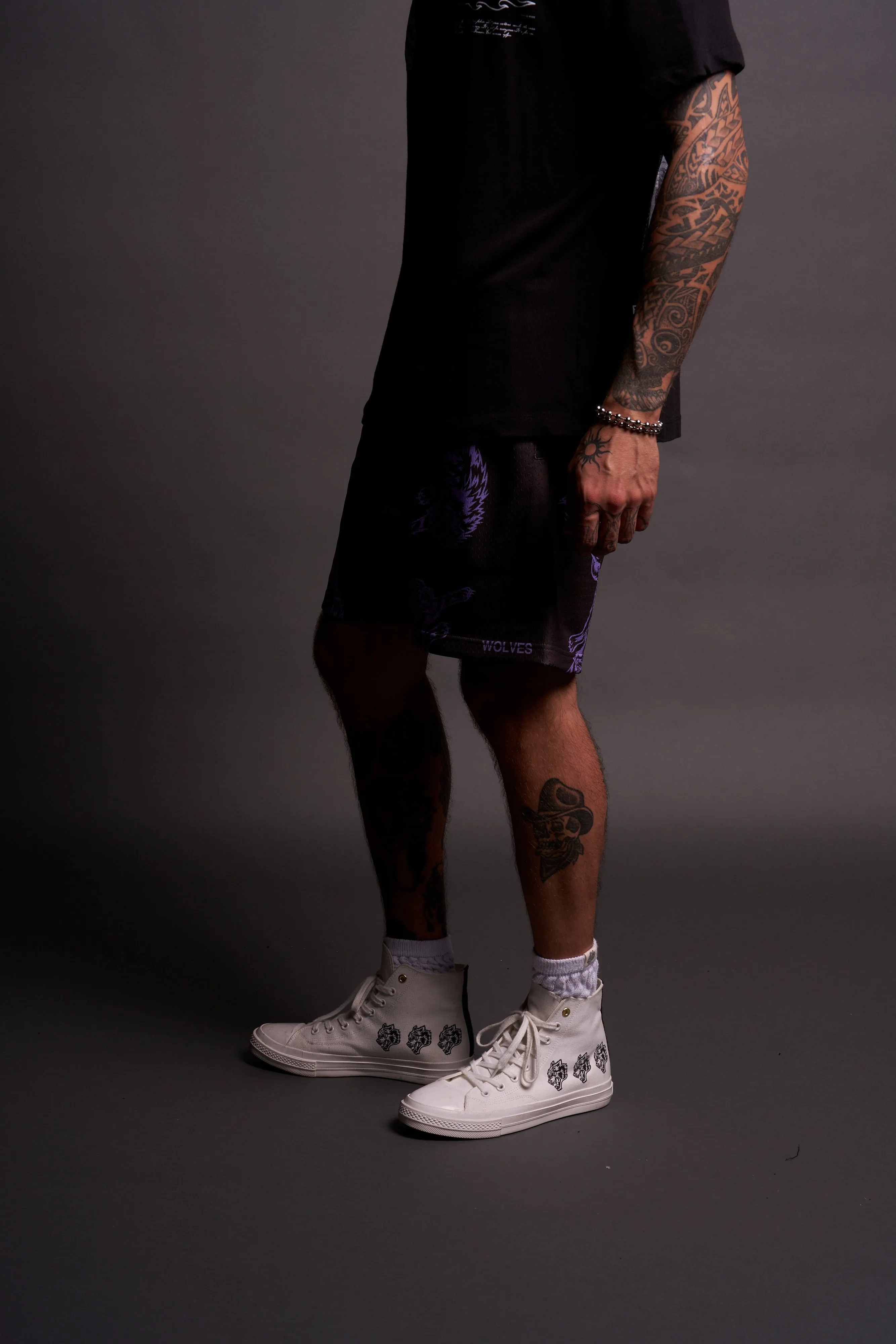 Leap Of Faith Mesh Shorts in Wolf Gray