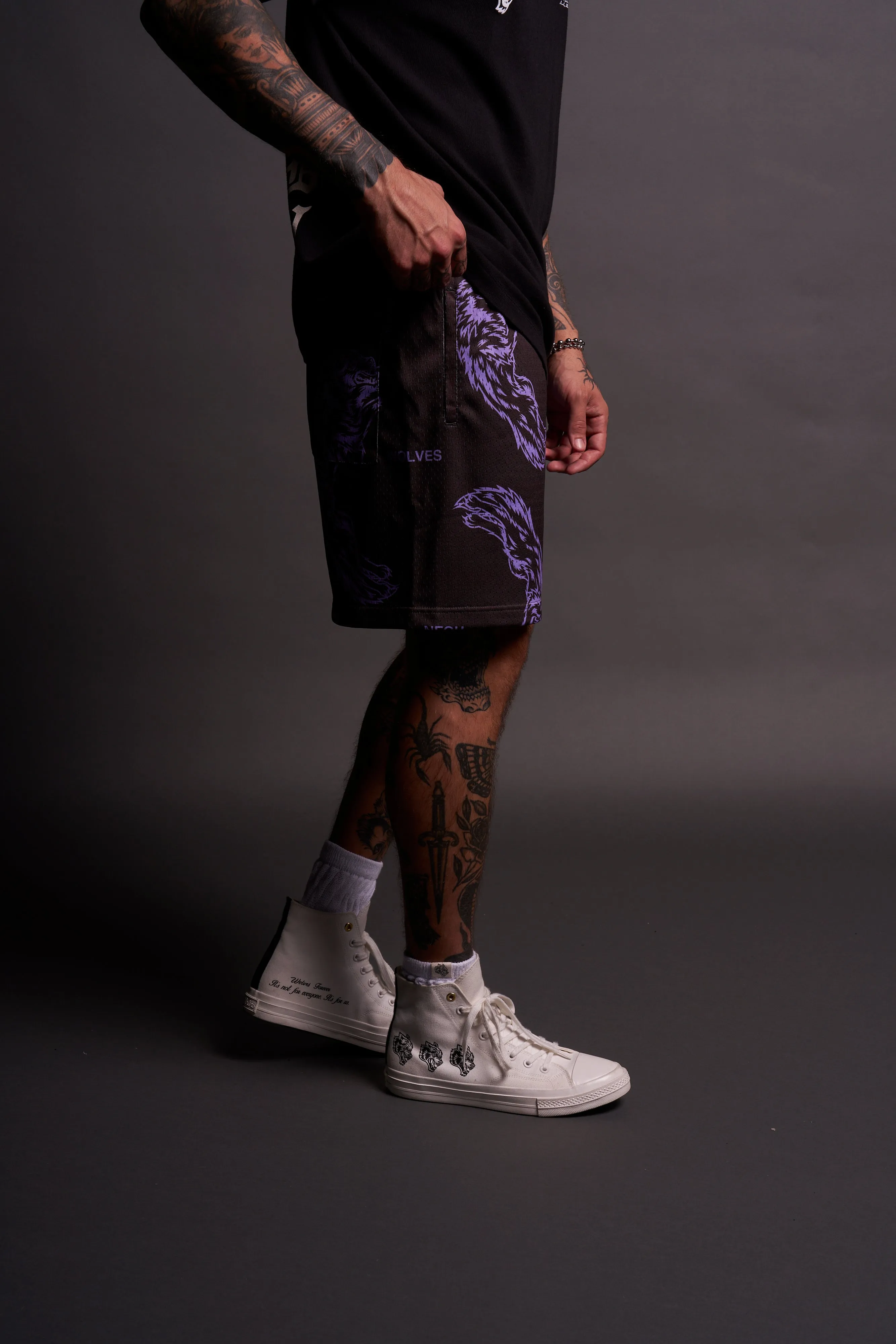 Leap Of Faith Mesh Shorts in Wolf Gray