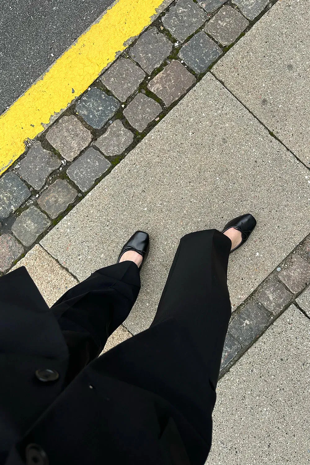 Leather Ballet Flat  Black