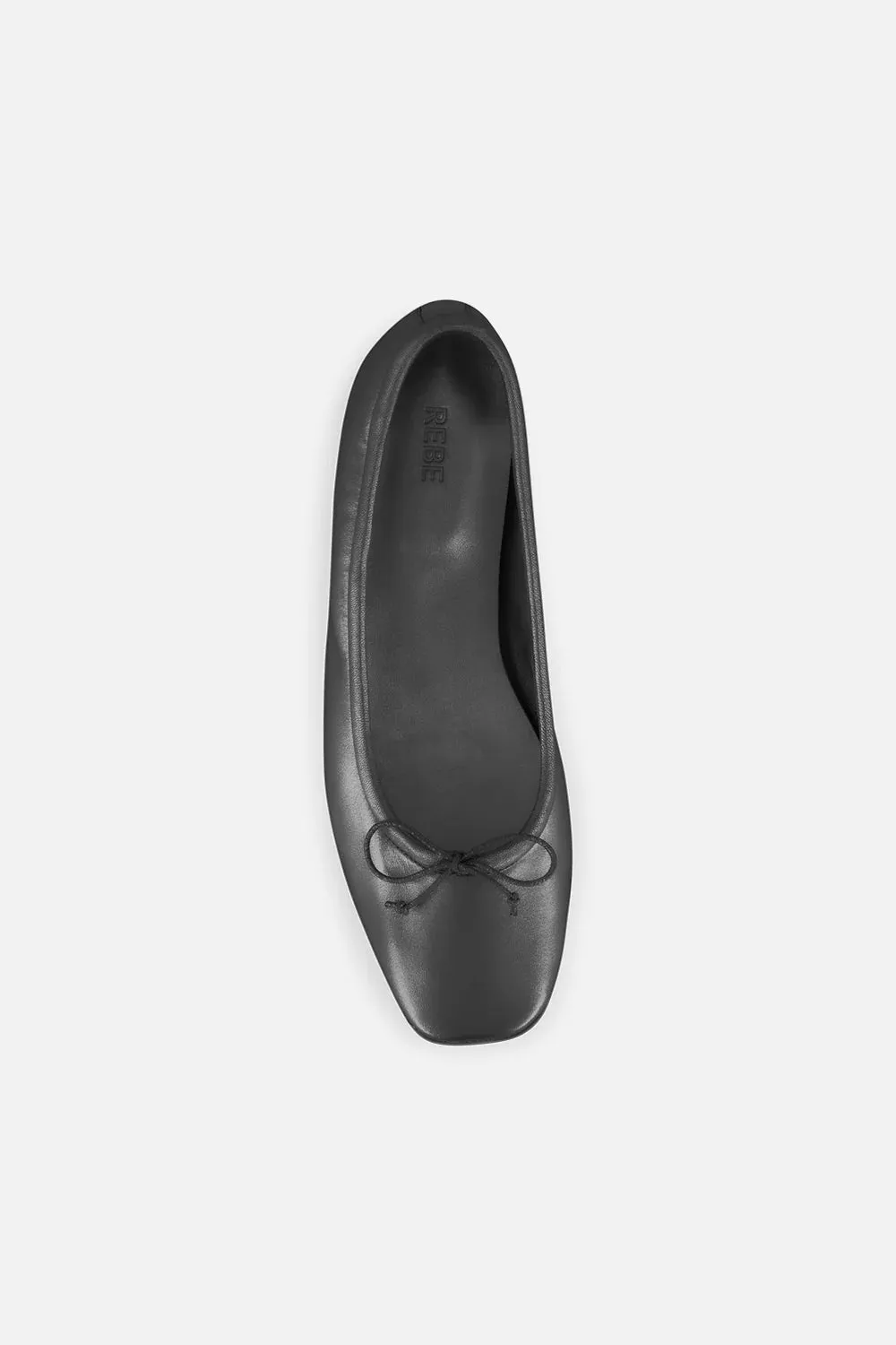 Leather Ballet Flat Black