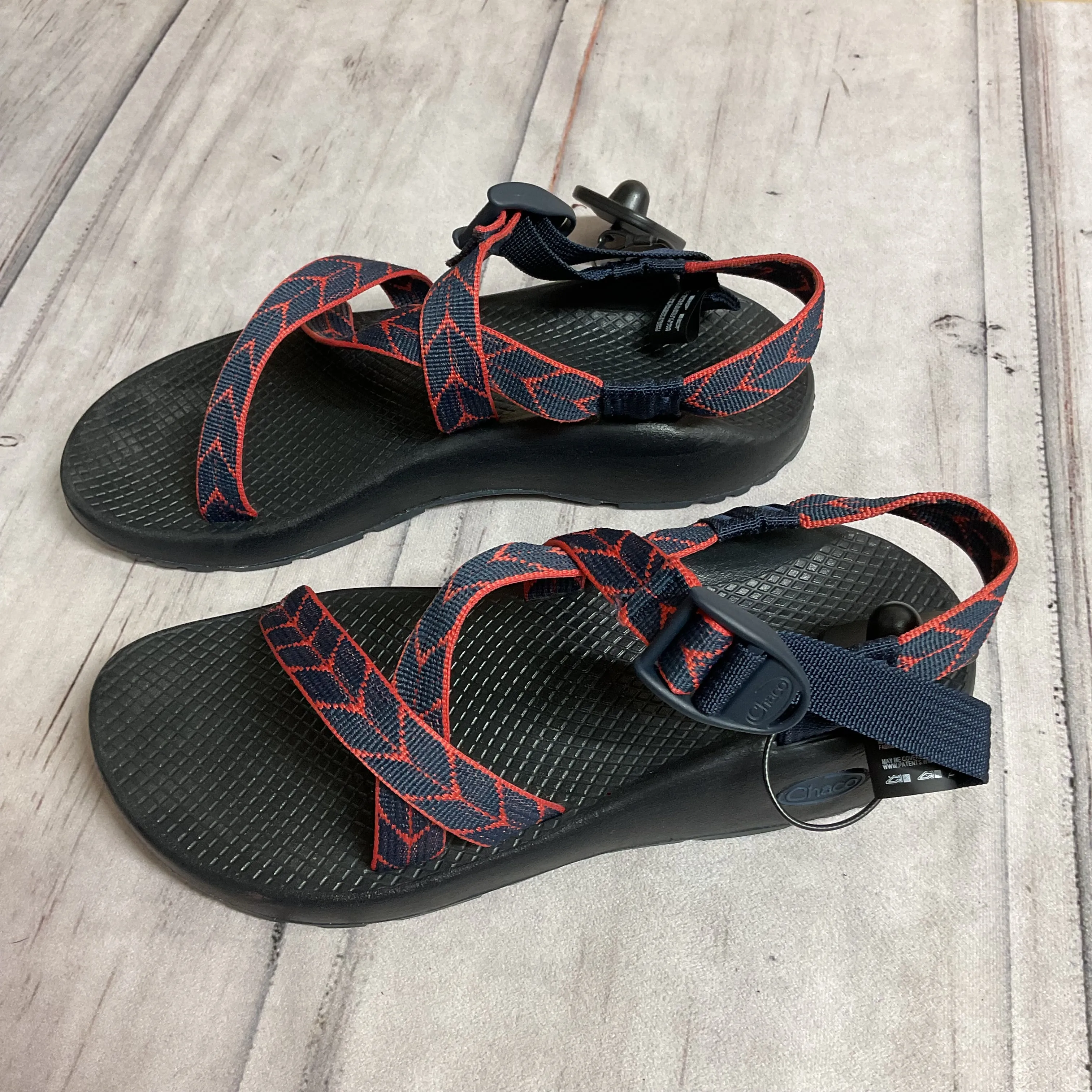 Sandals Flats By Chacos In Blue & Red, Size:8