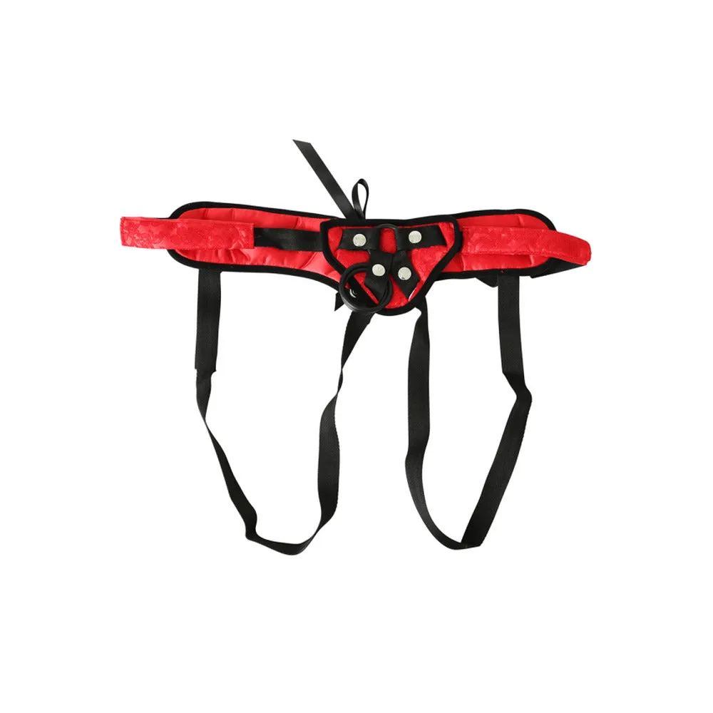 Sportsheets Red Lace With Satin Corset Strap-On