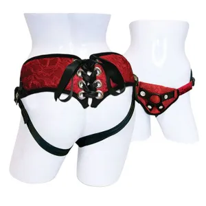 Sportsheets Red Lace With Satin Corset Strap-On