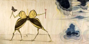 Untitled - Walking Butterfly By Salvador Dali - Framed Prints