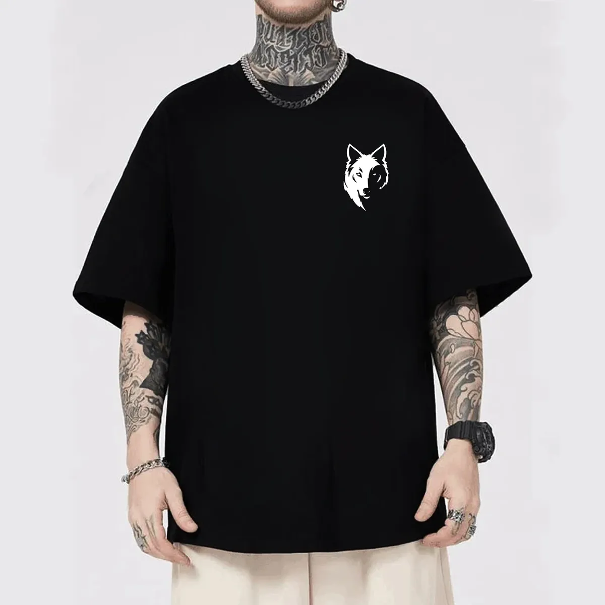 Wolf Mask Premium Oversized Tshirt