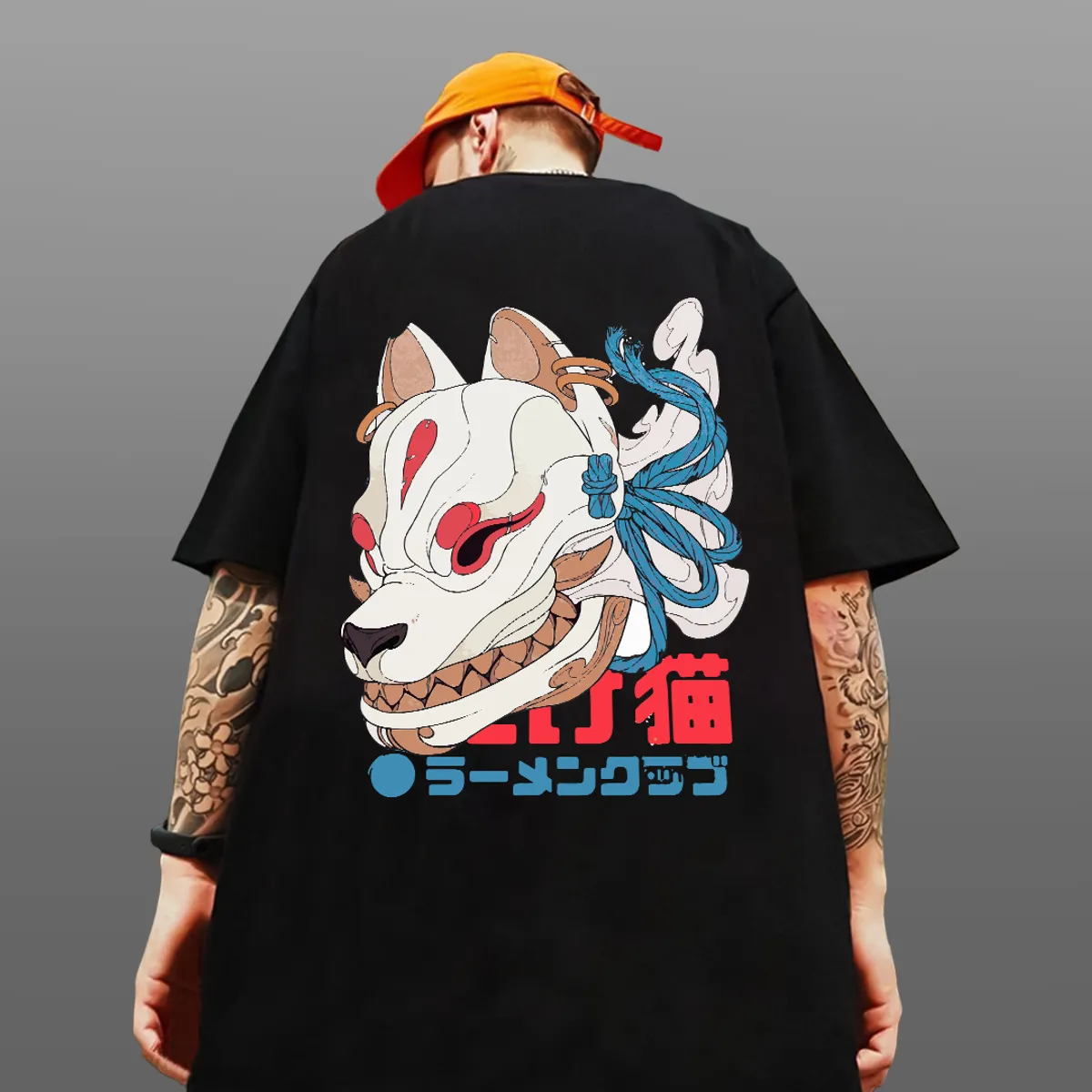 Wolf Mask Premium Oversized Tshirt